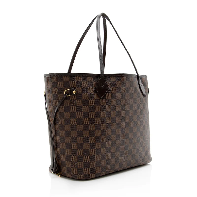 Louis Vuitton backpacks with a sleek, minimalist design for styleLouis Vuitton Damier Ebene Neverfull MM Tote (17975)