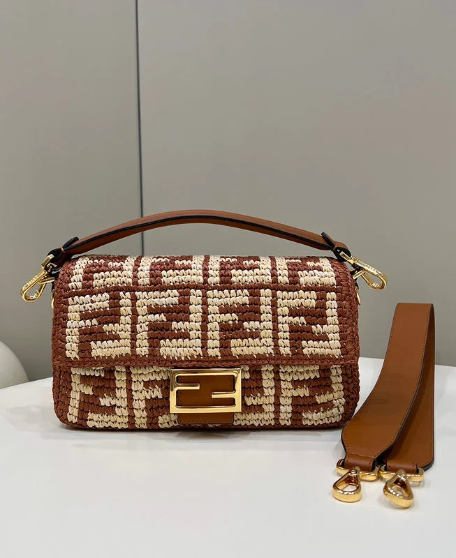 Fendi Baguette bags with a detachable shoulder strap for hands - free convenienceWF - Fendi Bags - 915