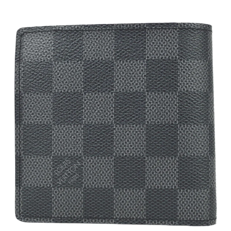 Louis Vuitton bags with a detachable mobile phone holder for convenienceLouis Vuitton 2000 Damier Graphite Portefeuille Marco N62664