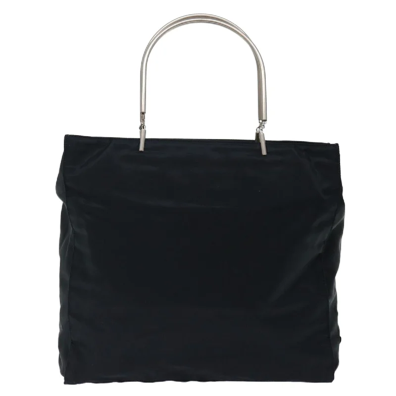 Ladies Prada shoulder bags with a wide - width strap for enhanced comfortPRADA Hand Bag Nylon Black  72020