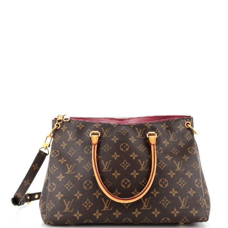 Ladies Prada handbags with a detachable wallet inside for added conveniencePallas Tote Monogram Canvas