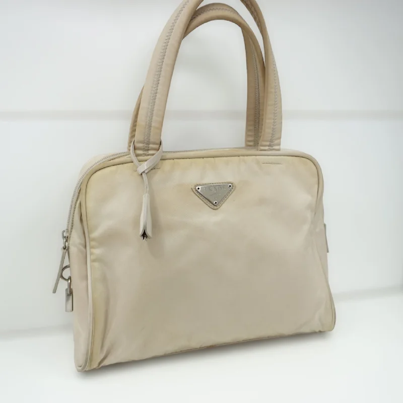 Ladies Prada shoulder bags with a wide - width strap for enhanced comfortPrada Beige Skuldertaske