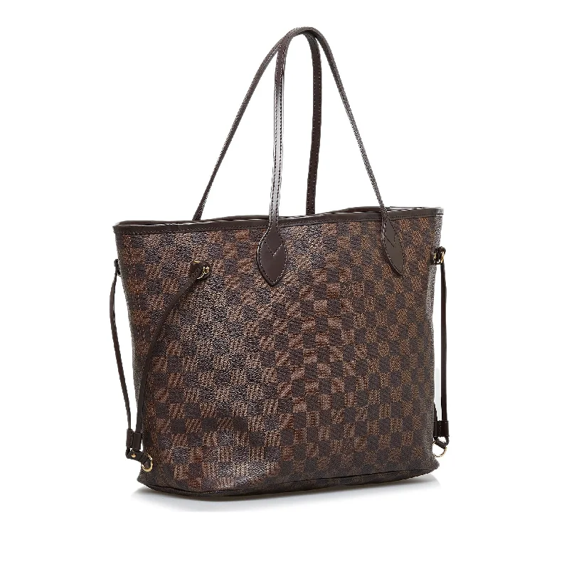 Louis Vuitton handbags with a metal - framed clasp for durabilityLouis Vuitton Damier Ebene Neverfull MM (XBh7tv)