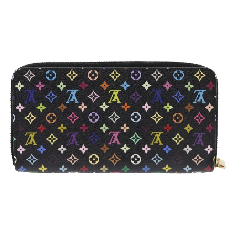 Louis Vuitton crossbody bags with a keychain holder for practicalityLOUIS VUITTON Monogram Multicolor Zippy Wallet Black M60050 LV Auth 50016A