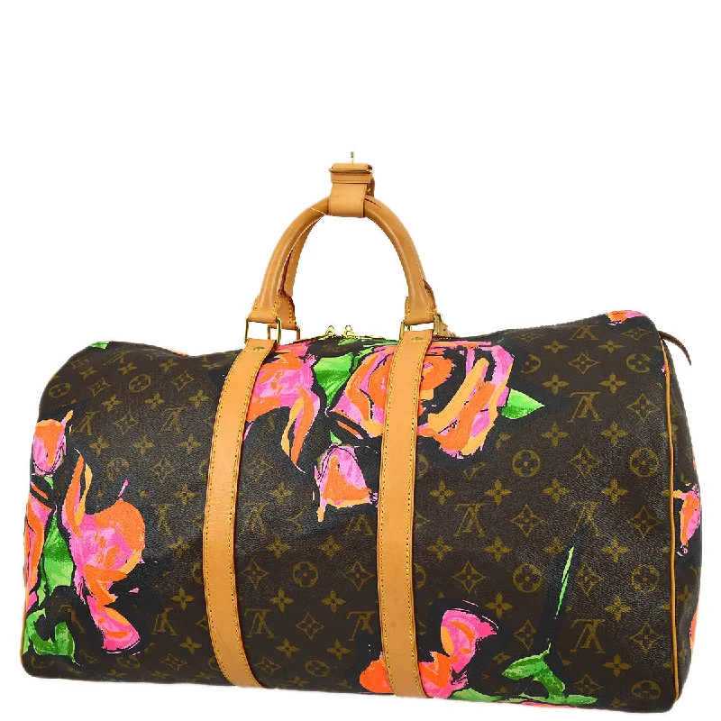 Ladies Louis Vuitton shoulder bags with a wide - width strap for comfortLouis Vuitton 2008 Monogram Rose Keepall 50 M48605