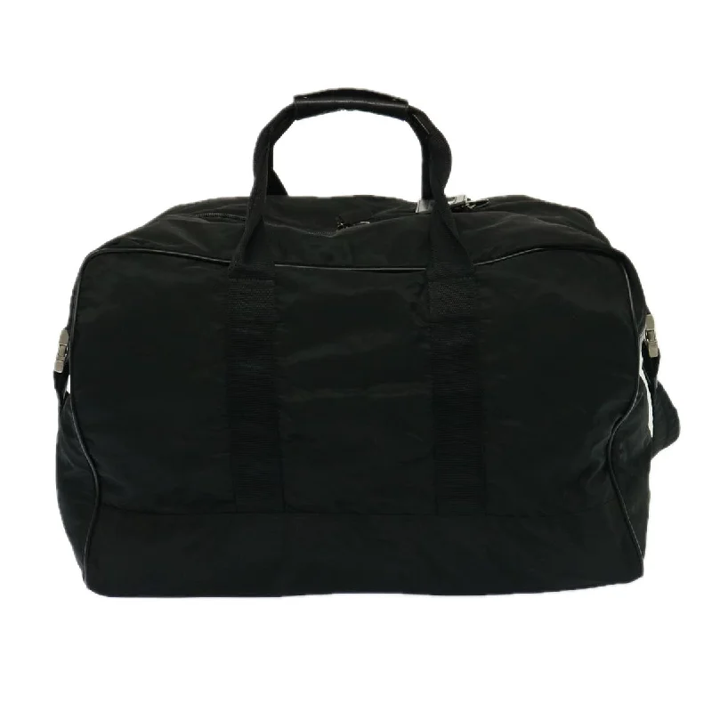 Prada bags with a back - zip pocket for storing valuables securelyPRADA Boston Bag Nylon Black  yk13033