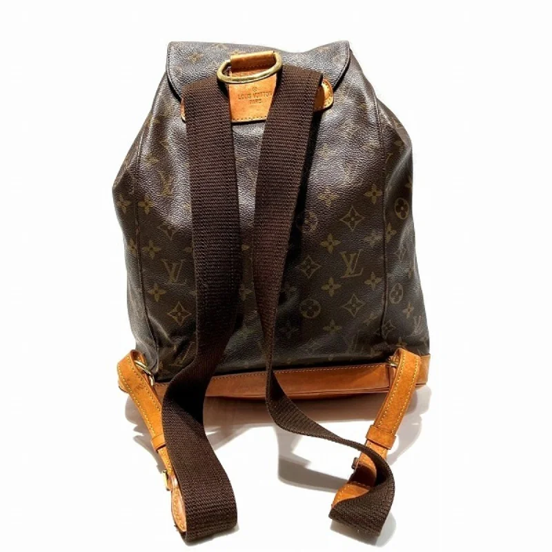 Louis Vuitton tote bags with a water - resistant coating for outdoor useLOUIS VUITTON Monogram Montsouris GM M51135 Bag Backpack Unisex