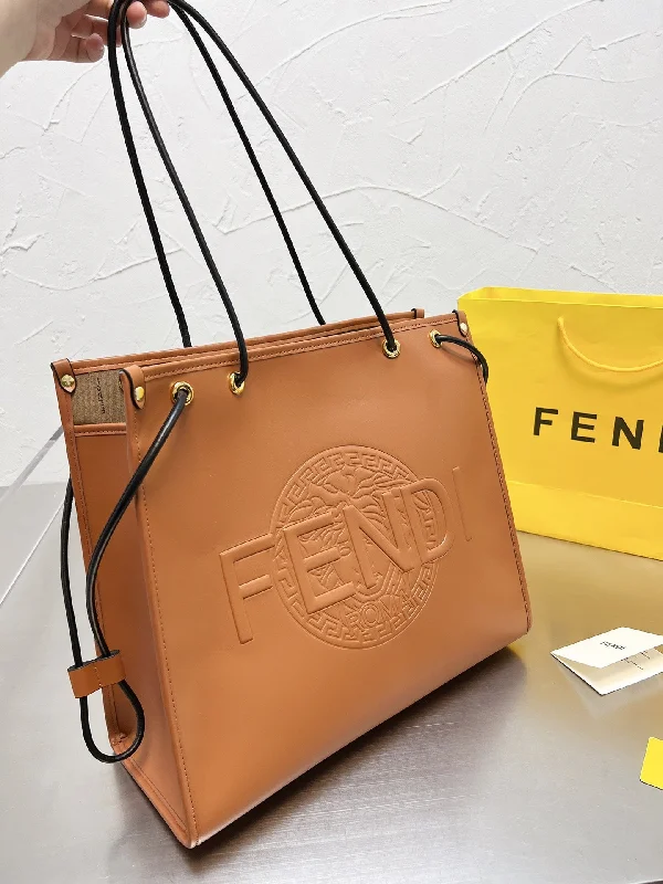 Fendi Sunshine Shopper bags with a contrast - stitched handle for a unique and stylish lookLuxury  Bags Fendi 236