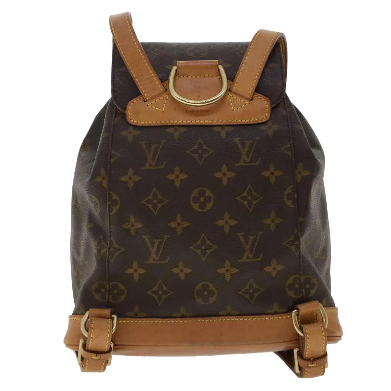 Louis Vuitton bags with a detachable mobile phone holder for convenienceLOUIS VUITTON Monogram Montsouris MM Backpack M51136 LV Auth 47586