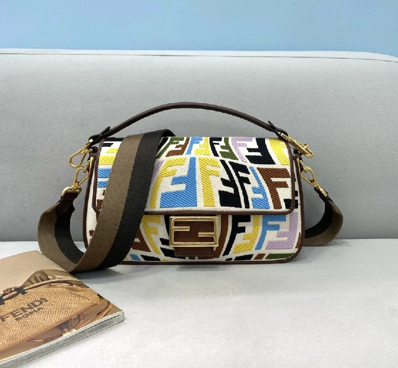 Fendi tote bags with a printed Fendi logo on the front for high brand visibilityLuxury  Bags Fendi 189