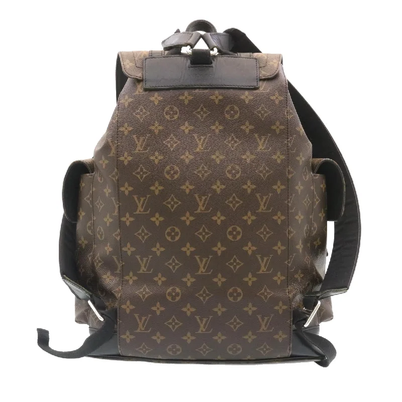 Louis Vuitton bags with a snap - button closure and a decorative charm for styleLOUIS VUITTON Monogram Macassar Christopher PM Backpack M43735 LV  rz083A