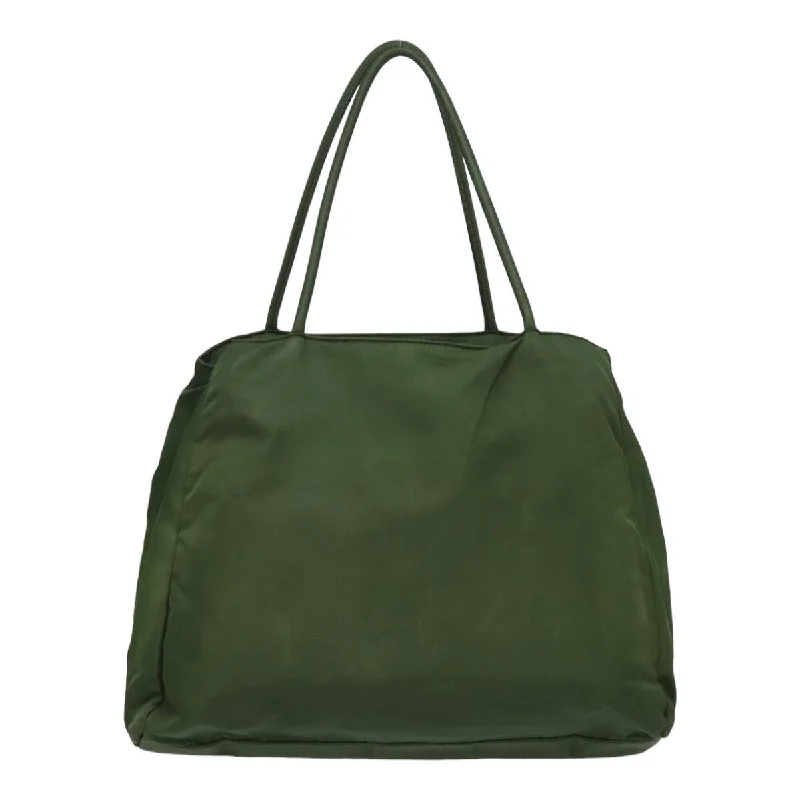 Ladies Prada Galleria bags with a detachable shoulder strapPRADA Hand Bag Nylon Khaki  fm3617