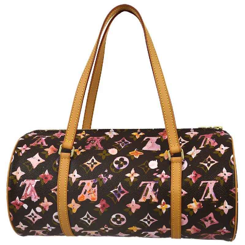 Louis Vuitton tote bags with a printed LV logo on the front for brand visibilityLouis Vuitton 2008 Monogram Watercolor Papillon 30 Handbag M95753