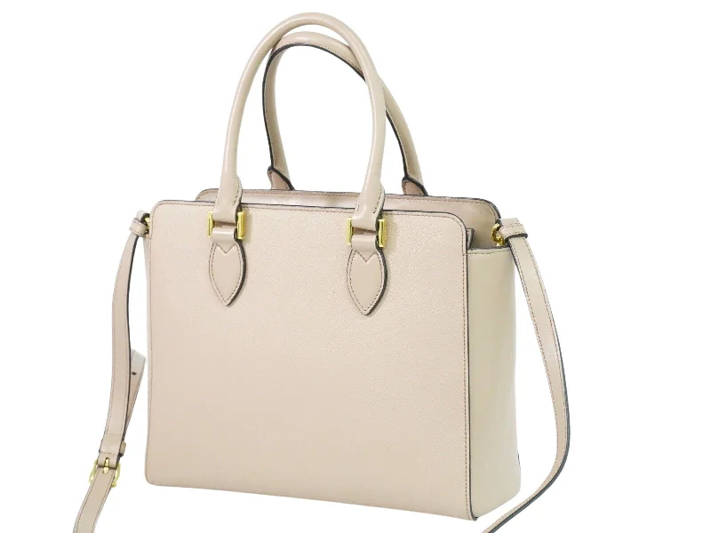 Prada bags with a front - zip pocket for small items like cards and keysPRADA Saffiano Handbag