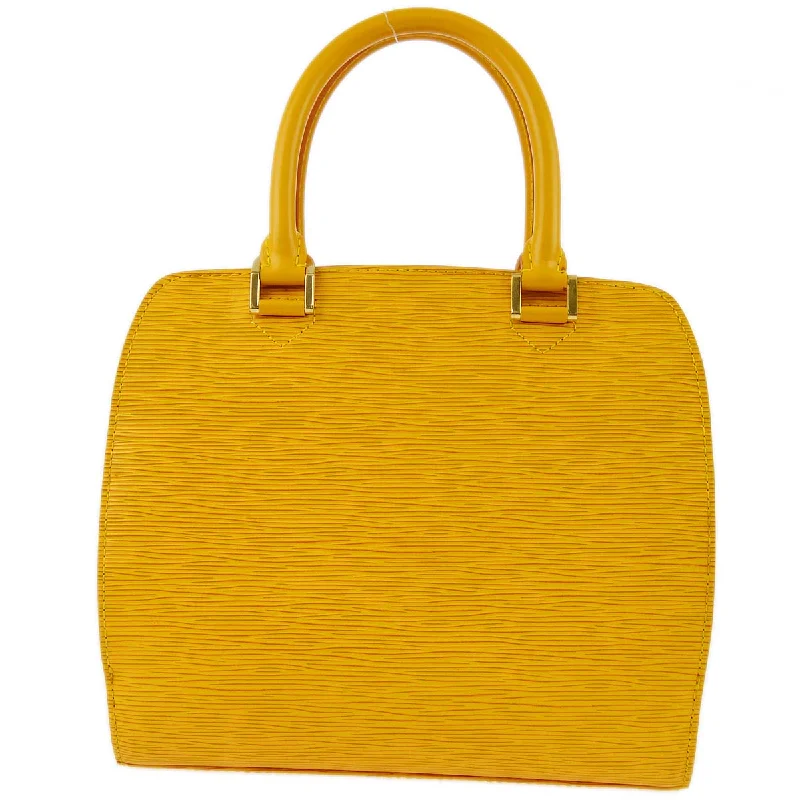 Louis Vuitton bags with a front - flap pocket for quick - access itemsLouis Vuitton 2000 Yellow Epi Pont Neuf Handbag M52059