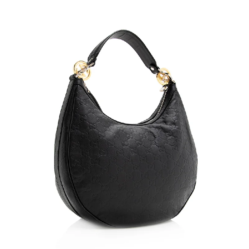 Small - sized Women Gucci shoulder bags for evening outingsGucci Guccissima Twins Medium Hobo (SHF-20259)