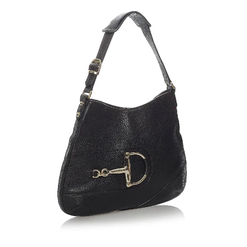 Women Gucci bags with a detachable mobile phone holderGucci Hasler Leather Hobo Bag (30332)