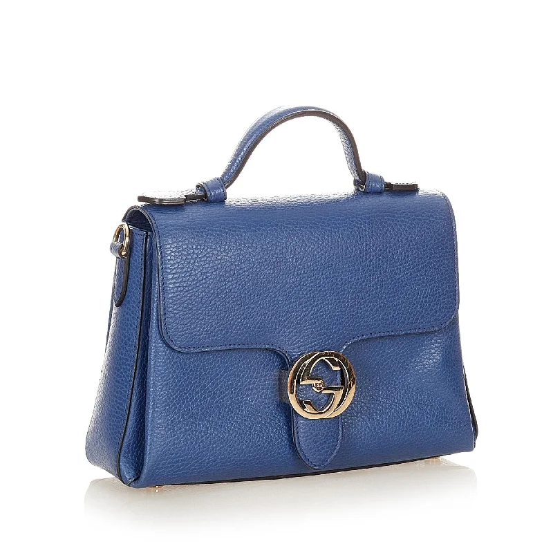 Women Gucci bags with a front - zip pocket for small itemsGucci Interlocking G Satchel (31951)