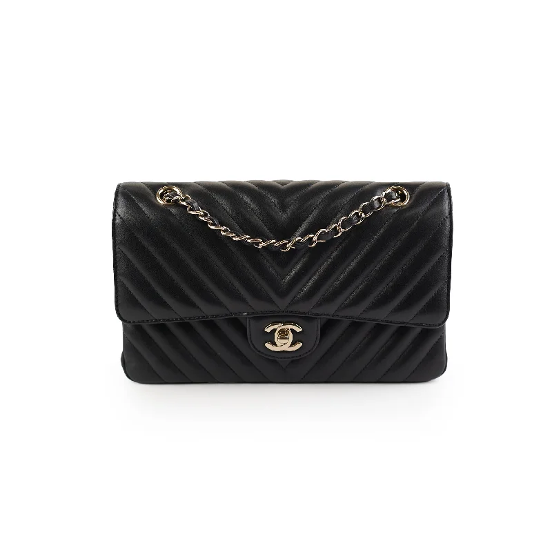 Chanel Vintage Inspired Handbag for Retro LoversChanel Vintage Inspired Handbag for Retro LoversChanel Medium/Large Chevron Classic Flap Black