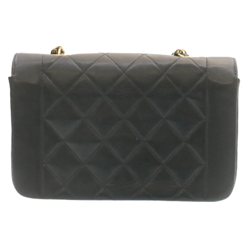 Chanel bags perfect for everyday elegChanel bags perfect for everyday elegCHANEL Chain Turn Lock Diana Matelasse Shoulder Bag Lamb Skin Black  28643A