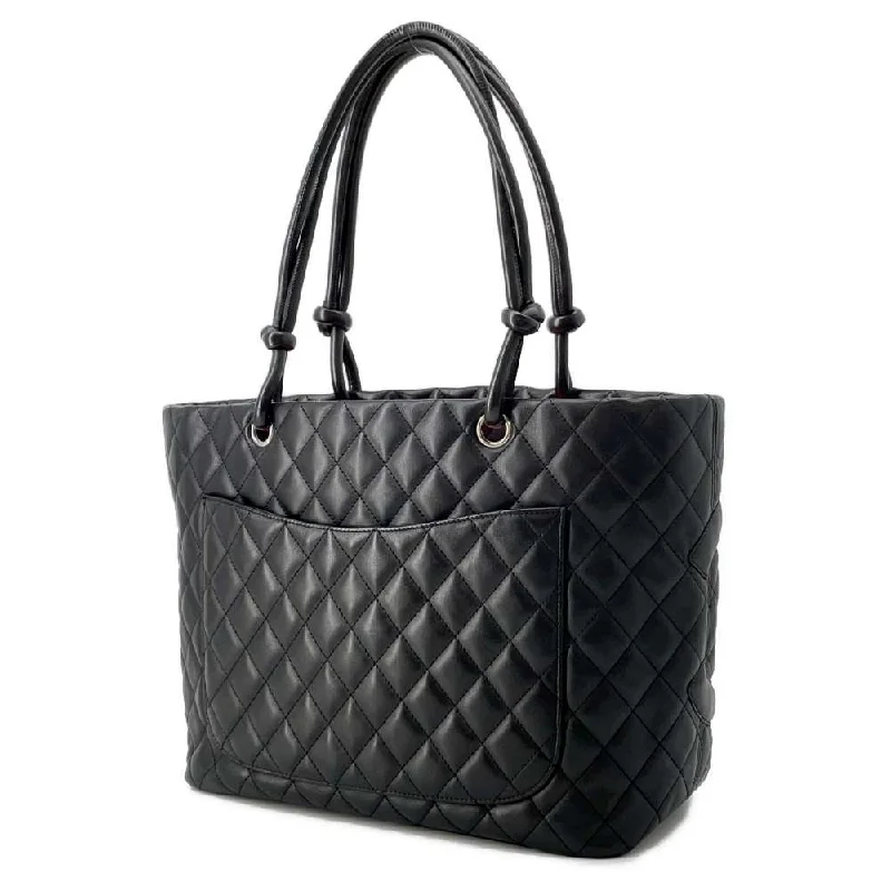 Chanel bags with modern touchesChanel bags with modern touchesCHANEL Cambon line Tote Bag Black A25169 Leather Size Large