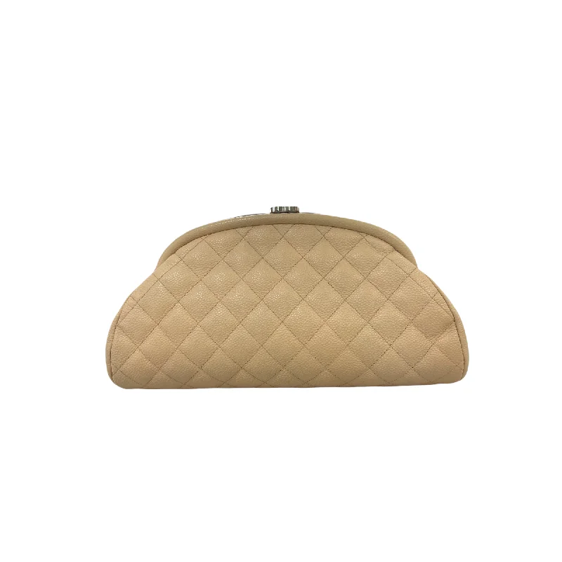 Chanel Luxury Handbag for High - End EventsChanel Luxury Handbag for High - End EventsTimeless Clutch Caviar Leather Beige SHW