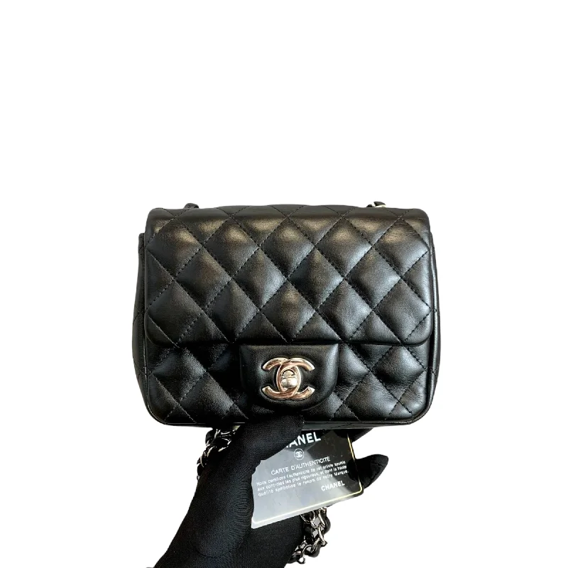 Chanel classicChanel classicClassic Flap Square Mini Lambskin Black SHW