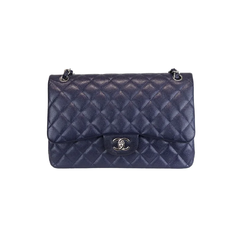 Chanel Colorful Handbag for Spring OutfitsChanel Colorful Handbag for Spring OutfitsCaviar Quilted Jumbo Double Flap Dark Blue SHW