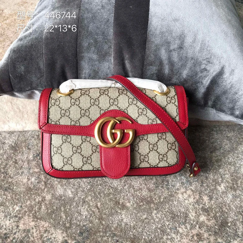 Ladies Gucci shoulder bags with a magnetic - closure flapBC - Gucci Bags - 4337