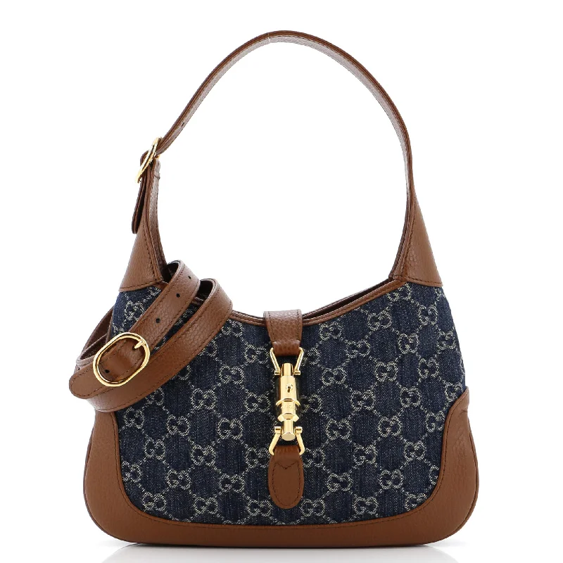 Women Gucci bags with a zippered interior pocketJackie 1961 Hobo GG Denim Small