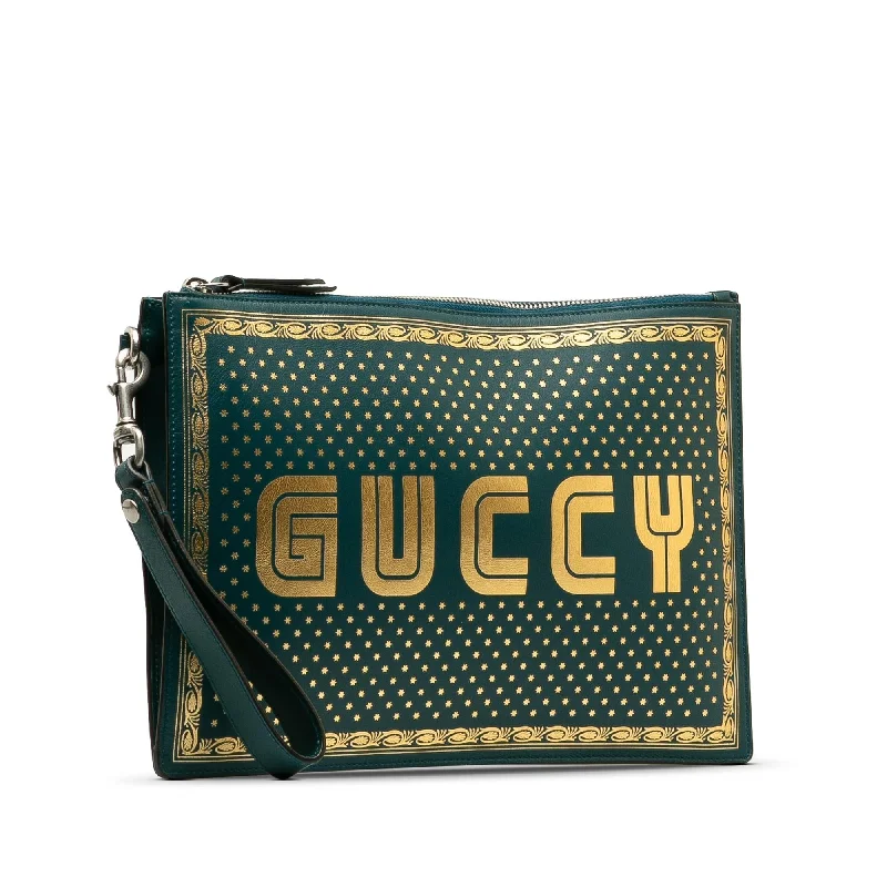 Gucci crossbody bags for women with adjustable leather strapsGucci Guccy Sega Clutch TcKN3S)