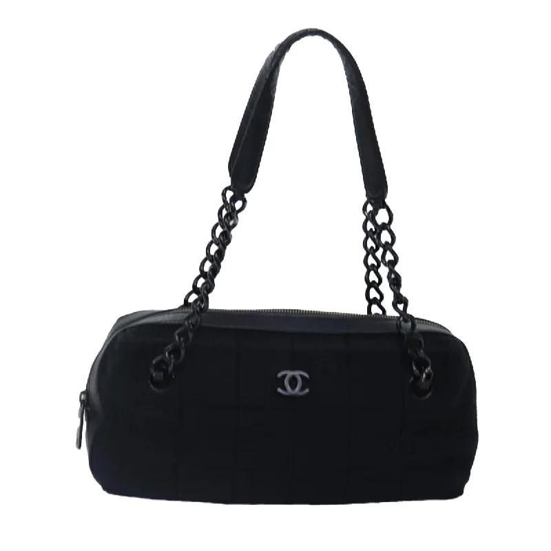 Chanel Limited Edition Handbag for CollectorsChanel Limited Edition Handbag for CollectorsCHANEL Choco Bar Chain Shoulder Bag Cotton Black CC  bs17249