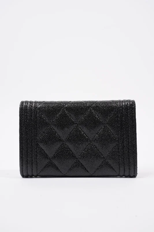 Chanel bags in luxury boutiques worldwideChanel bags in luxury boutiques worldwideChanel Tri-fold Boy Small Wallet Black Caviar Leather