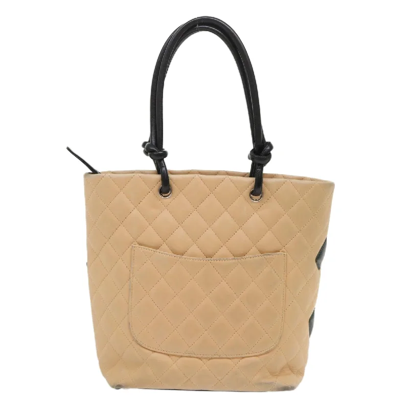 Chanel bags with the perfect balance of luxury and functionalityChanel bags with the perfect balance of luxury and functionalityCHANEL Cambon Line Tote Bag Leather Beige CC Auth am4685