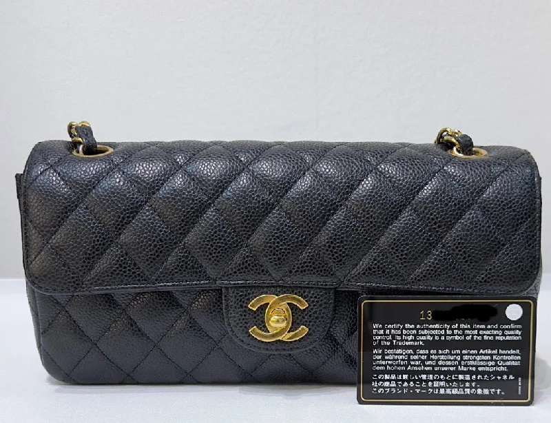 Chanel bags with adjustable chain strapsChanel bags with adjustable chain strapsChanel Caviar East West Flap Bag Black GHW