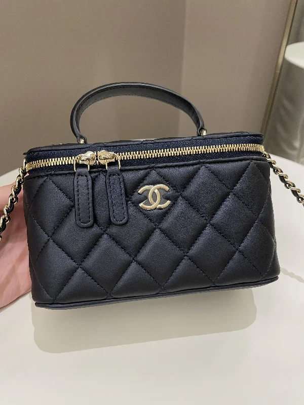 Chanel bags for those who value investment piecesChanel bags for those who value investment piecesChanel Quilted Mini Vanity Rectangular Top Handle Midnight Lambskin