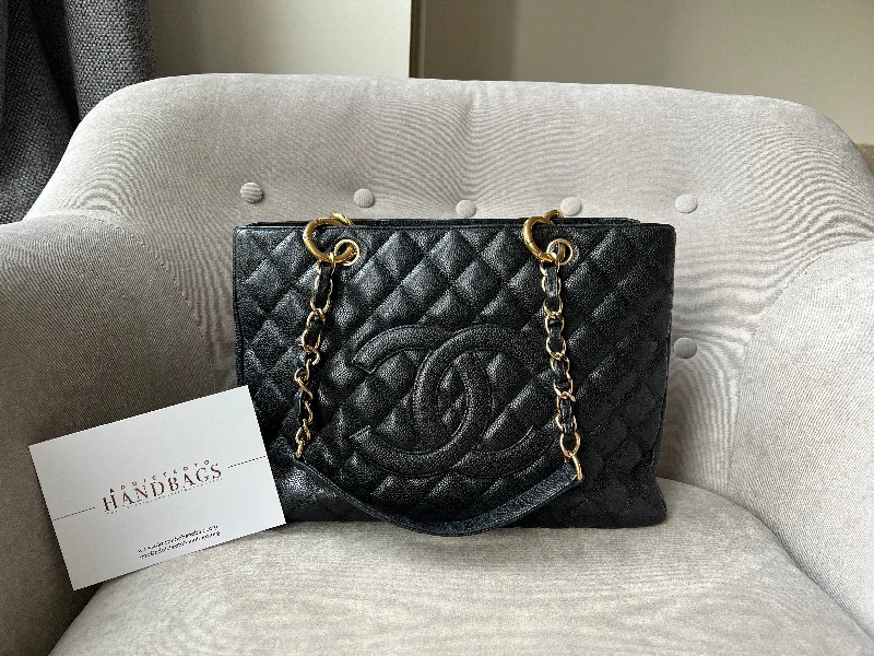 Chanel bags available at online luxury retaileChanel bags available at online luxury retaileChanel Black Caviar Grand Shopper Tote